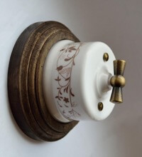 Выключатель Лизетта Декор, Керамика,  Цвет: D 6/2