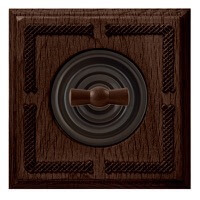 Bironi, серия Шедель, Цвет рамки: Винтаж, Цвет накладки: Коричневый, Цвет ручки: Старое дерево