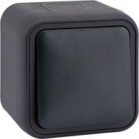 Donel W55, Накладной выключатель, цвет: Антрацит