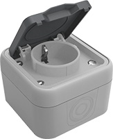 Donel W55, Накладная розетка, цвет: Серый