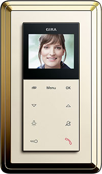Домофон Gira ClassiX. Цвет: латунь/кремовый
