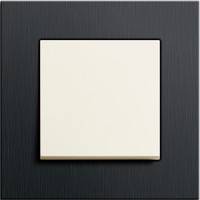 GIRA, Esprit, Цвет: Черный алюминий / Кремовый глянцевый