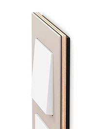 Выключатель GIRA Esprit, Цвет: Светло-серый Linoleum-Multiplex/Белый матовый