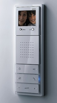 Домофон, Gira F100, Цвет:Белый глянцевый
