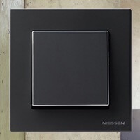 ABB Niessen, серия SKY, Цвет:  Черный бархат, Выключатель