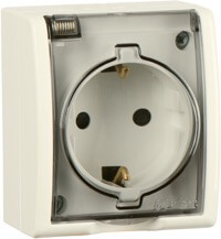 Розетка Simon 15 Aqua, Цвет: Слоновая кость