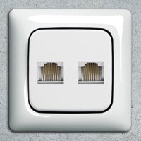 Компьютерная розетка ABB, Reflex, Цвет: Альпийский белый