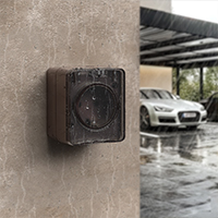 Розетка с крышкой, Schneider Electric, Atlas Design Profi 54, Цвет: Коричневый