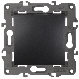 Кнопка Н.О. 
Elegance,  одноклавишный,   цвет - антрацит,  пластмасса,  Б0047866,  14-1111-05,  ЭРА
 - PULSAL.RU