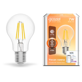 Лампа Gauss Smart Home Filament А60 7W 806lm 2700К E27 диммируемая LED 1/10/40
филаментная
Smart Light,   цоколь - E27,   мощность - 7Вт,   световой поток - 806Лм,   цветовая температура - 2700К,  диммируется,  1200112,  Gauss - PULSAL.RU Лампа Gauss Smart Home Filament А60 7W 806lm 2700К E27 диммируемая LED 1/10/40
филаментная
Smart Light,   цоколь - E27,   мощность - 7Вт,   световой поток - 806Лм,   цветовая температура - 2700К,  диммируется,  1200112,  Gauss - PULSAL.RU