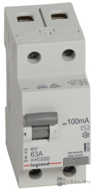 Выключатель дифференциального тока (УЗО) RX³, 2 полюса, 63А,  тип - AC, 100 мА402030, Legrand - PULSAL.RU