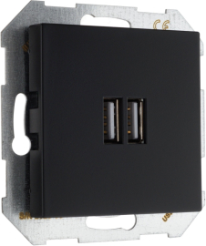 Розетка USB type-A+А, 3,4А
BAROCCO,  CLASSIC,  USB type-A 5V,  двойная,   цвет - черный матовый,  пластмасса,  1013600302 LAVERO,  1013600302,  LAVERO
 - PULSAL.RU