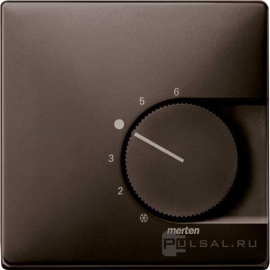 Накладка
Antique,  поворотный,  датчик t° воздуха (встроенный),  без таймера,   цвет - коричневый,  пластмасса,  MTN5760-4015,  MEG5760-4015,  Merten
 - PULSAL.RU