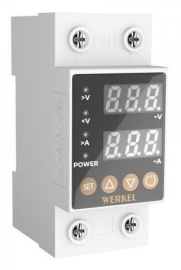 Реле напряжения 1P+N Модульное и клеммы, 1НО, 63А, 220В AC, W932P63R, Werkel - PULSAL.RU