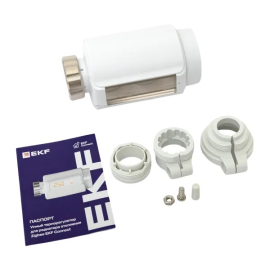 Термоголовка для радиаторной батареи, беспроводная, подсоединение М30x1,5
Стокгольм,  Connect,  датчик t° воздуха (встроенный),  с таймером,   цвет - белый,  пластмасса,  ett-8,  EKF
 - PULSAL.RU