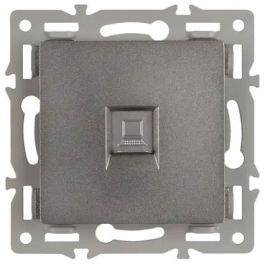 Розетка компьютерная RJ45 Cat.6 (UTP)
PRESTO,  GLARE,  VERSA,  одинарная,   цвет - серый,  пластмасса,  045335 ARL,  045335,  Аrlight
 - PULSAL.RU