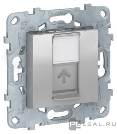 Розетка компьютерная RJ45 Cat.6 (UTP)
Unica New Pure,  Unica New Studio,  одинарная,   цвет - алюминий,  пластмасса,  NU541530,  Schneider Electric
 - PULSAL.RU Розетка компьютерная RJ45 Cat.6 (UTP)
Unica New Pure,  Unica New Studio,  одинарная,   цвет - алюминий,  пластмасса,  NU541530,  Schneider Electric
 - PULSAL.RU