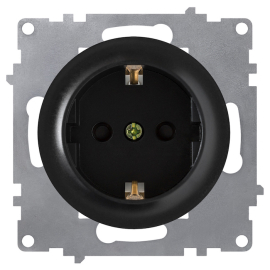 Розетка электрическая
Garda,  Florence,  со шторками,  с заземлением,  одинарная,  винтовые клеммы,   цвет - черный,  пластмасса,  1E10101303,  2172810,  OneKeyElectro
 - PULSAL.RU