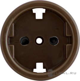 Накладка
Шедель,  без шторок,  с заземлением,  одинарная,  винтовые клеммы,   цвет - коричневый,  пластмасса,  B3-061-22,  Bironi
 - PULSAL.RU