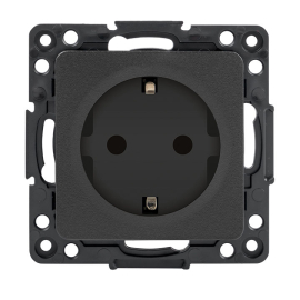 Розетка
Стокгольм,  со шторками,  с заземлением,  одинарная,  безвинтовые клеммы,   цвет - черный,  пластмасса,  EZR16-028-10,  EKF
 - PULSAL.RU