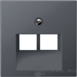 Накладка
ECO profi и ECO profi Standart,  ECO profi design (ECO Profi Deco),  двойная,   цвет - антрацит матовый,  пластмасса,  EP569-2BFPLUAAN,  EP 569-2 BFPLUA AN,  JUNG
 - PULSAL.RU