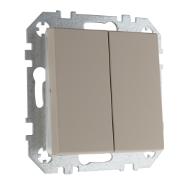 Кнопка Н.О.
Epsilon,  Retro Liregus,  двухклавишный,   цвет - кремовый матовый,  пластмасса,  IIJ5.10-203-01.R/ONC,  29-106,  LIREGUS
 - PULSAL.RU