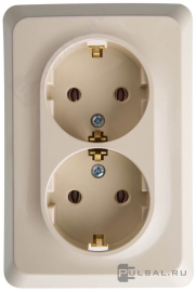 Розетка
Этюд,  без шторок,  с заземлением,  двойная,  винтовые клеммы,   цвет - кремовый,  пластмасса,  PC16-107K,  Schneider Electric
 - PULSAL.RU