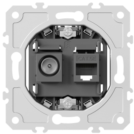 Механизм розетки TV c RJ45 cat5e
A07 NATURAL,  A07,  A07 WAVE,  S08,  A07 NATURAL ROUND,  телевизионная (TV),  одинарная,  DB36100,  Donel
 - PULSAL.RU