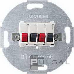 Механизм розетки акустической
M-Smart,  M-Plan,  M-Elegance,  M-Pure,  M-Pure Decor,  Antique,  D-Life,  2 пары,   цвет - полярно-белый,  пластмасса,  MTN467019,  MEG467019,  Merten
 - PULSAL.RU