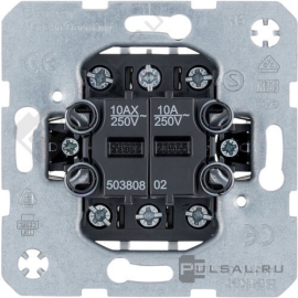 Переключатель + Кнопка Н.О.
R.1,  R.3,  R.8,  K.1,  K.5,  Q.1,  Q.3,  Q.7,  S.1,  B.3,  B.7,  двухклавишный,  50380802,  5038 08 02,  Berker
 - PULSAL.RU