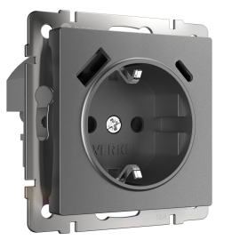 Розетка USB A+C, 3.0А с электрической розеткой
Alumax,  Split,  Slab,  Senso,  Baguette,  Acrylic,  Platinum,  Elite,  Snabb,  Stream,  Flock,  Stark,  Fiore,  Favorit,  Diamant,  Aluminium,  Antik,  Metallic,  USB type-C 5V,  USB type-A 5V,  двойная,   цвет - графит матовый,  пластмасса,  W1171764,  a063106    ,  Werkel
 - PULSAL.RU