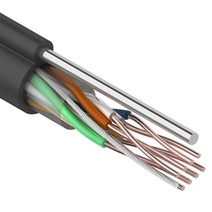 Кабель витая пара U/UTP, cat 5e, PE, 4PR, 24AWG, внешний с тросом (бухта 305 м) Кабель витая пара U/UTP, cat 5e, PE, 4PR, 24AWG, внешний с тросом (бухта 305 м)
