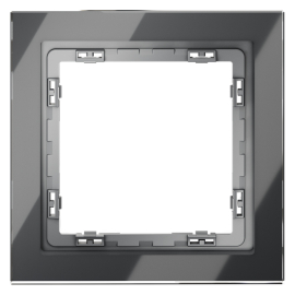Рамкa
S70,  1 пост,   цвет - графит стекло,  вертикальная,  горизонтальная,  стекло,  VLS110107,  Voltum
 - PULSAL.RU