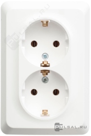 Розетка
Этюд,  без шторок,  с заземлением,  двойная,  винтовые клеммы,   цвет - белый,  пластмасса,  PC16-107B,  Schneider Electric
 - PULSAL.RU