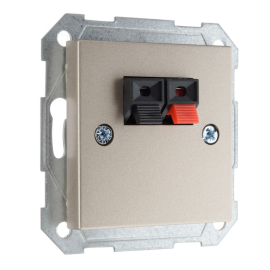 Розетка акустическая
Epsilon,  Retro Liregus,  1 пара,   цвет - шампань,  пластмасса,  IGL-2-01.E/Ch,  LIREGUS
 - PULSAL.RU