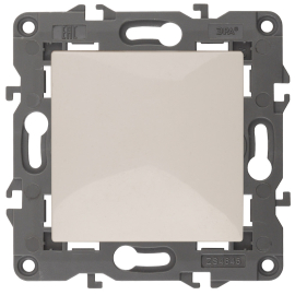 Кнопка Н.О. 
Elegance,  одноклавишный,   цвет - слоновая кость,  пластмасса,  Б0047863,  14-1111-02,  ЭРА
 - PULSAL.RU