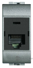 Розетка компьютерная RJ45 Cat.5e (UTP)
LivingLight,  LivingLight AIR,  одинарная,   цвет - алюминий,  пластмасса,  NT4262C5E,  BTicino
 - PULSAL.RU