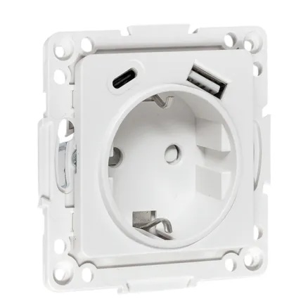 Розетка USB type-A+C с электрической розеткой
Стокгольм,  USB type-C 5V,  USB type-A 5V,  Электр. с USB,  двойная,   цвет - белый,  пластмасса,  EYR16-2USB-typeA-typeC,  EKF
 - PULSAL.RU Розетка USB type-A+C с электрической розеткой
Стокгольм,  USB type-C 5V,  USB type-A 5V,  Электр. с USB,  двойная,   цвет - белый,  пластмасса,  EYR16-2USB-typeA-typeC,  EKF
 - PULSAL.RU