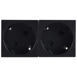 Розетка 45°
W55,  Лючки DDSB,  Лючки DFB,  со шторками,  с заземлением,  двойная,  безвинтовые клеммы,   цвет - черный матовый,  пластмасса,  DF6D2ANM,  Donel
 - PULSAL.RU