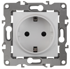 Розетка
Эра 12,  без шторок,  с заземлением,  одинарная,   цвет - белый,  пластмасса,  Б0029236,  12-2111-01,  ЭРА
 - PULSAL.RU