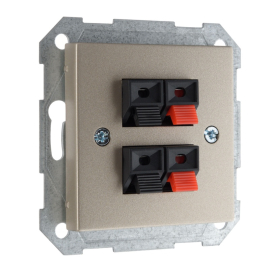 Розетка акустическая
Epsilon,  Retro Liregus,  2 пары,   цвет - шампань,  пластмасса,  IGL-4-01.E/Ch,  LIREGUS
 - PULSAL.RU