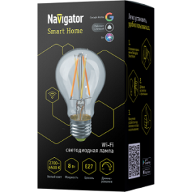 Лампа Navigator 80 554 NLL-F-A60-8-230-WWW-E27-WIFI
филаментная
УМНЫЙ ДОМ,   цоколь - E27,   мощность - 8Вт,   световой поток - 1050Лм,   цветовая температура - 2700Кцветовая температура - 3000+4000+6500Кцветовая температура - 4000Кцветовая температура - 6500К,  диммируется,  80 554,  80554,  Navigator - PULSAL.RU Лампа Navigator 80 554 NLL-F-A60-8-230-WWW-E27-WIFI
филаментная
УМНЫЙ ДОМ,   цоколь - E27,   мощность - 8Вт,   световой поток - 1050Лм,   цветовая температура - 2700Кцветовая температура - 3000+4000+6500Кцветовая температура - 4000Кцветовая температура - 6500К,  диммируется,  80 554,  80554,  Navigator - PULSAL.RU