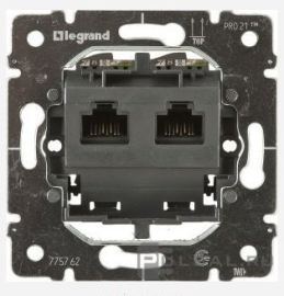 Механизм розетки компьютерной RJ45 Cat.6 (UTP) без монтажных лапок
Galea Life,  двойная,  775830,  7 758 30,  Legrand
 - PULSAL.RU