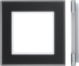 Рамкa Classic
Epsilon,  1 пост,   цвет - черное стекло матовое,  вертикальная,  горизонтальная,  стекло,  K14-245-01.E/BG,  28-236,  LIREGUS
 - PULSAL.RU