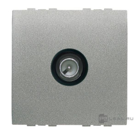 Розетка проходная
LivingLight,  LivingLight AIR,  телевизионная (TV),  одинарная,   цвет - алюминий,  пластмасса,  NT4202P/2,  BTicino
 - PULSAL.RU