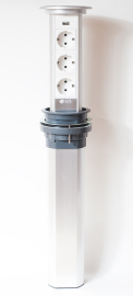 Блок розеточный выдвижной автоматический с USB-зарядкой
Системы лючков,  для столов и мебели,  3 поста,   цвет - алюминий,  металл,  IP 54,  400005-SPL,  400005,  SPL
 - PULSAL.RU