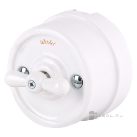 Переключатель поворотный
Retro,   цвет - белый,  фарфор / керамика,  W5612001,  a051317,  Werkel
 - PULSAL.RU