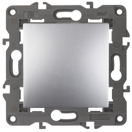 Кнопка Н.О. 
Elegance,  одноклавишный,   цвет - алюминий,  пластмасса,  Б0047864,  14-1111-03,  ЭРА
 - PULSAL.RU