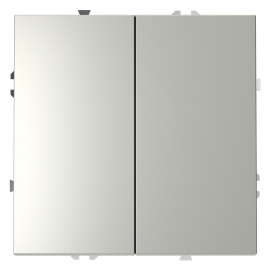 Кнопка Н.О.
S70,  двухклавишный,   цвет - сталь,  пластмасса,  VLS020605,  Voltum
 - PULSAL.RU