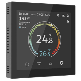 Умный сенсорный термостат-моноблок с LCD дисплеем (с wi-fi, 16А, НО-контакт, 230В)
Elite,  Alumax,  Split,  Slab,  Senso,  Minimir Home,  Baguette,  Acrylic,  Platinum,  Snabb,  Stream,  Flock,  Stark,  Fiore,  Favorit,  Diamant,  Aluminium,  Antik,  Metallic,  сенсорный,  управление по wi-fi,  датчик t° воздуха (встроенный),  датчик t° пола (внешний),  с таймером,   цвет - черный,  стекло,  W1851108,  a071214,  Werkel
 - PULSAL.RU